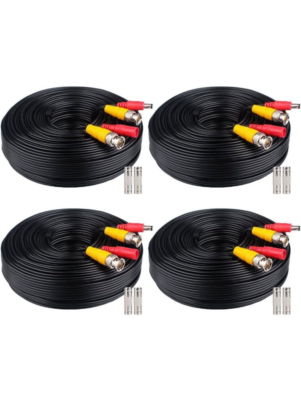 4-Pack 100FT Siamese BNC Cable for HD CCTV Security Camera System - Video
